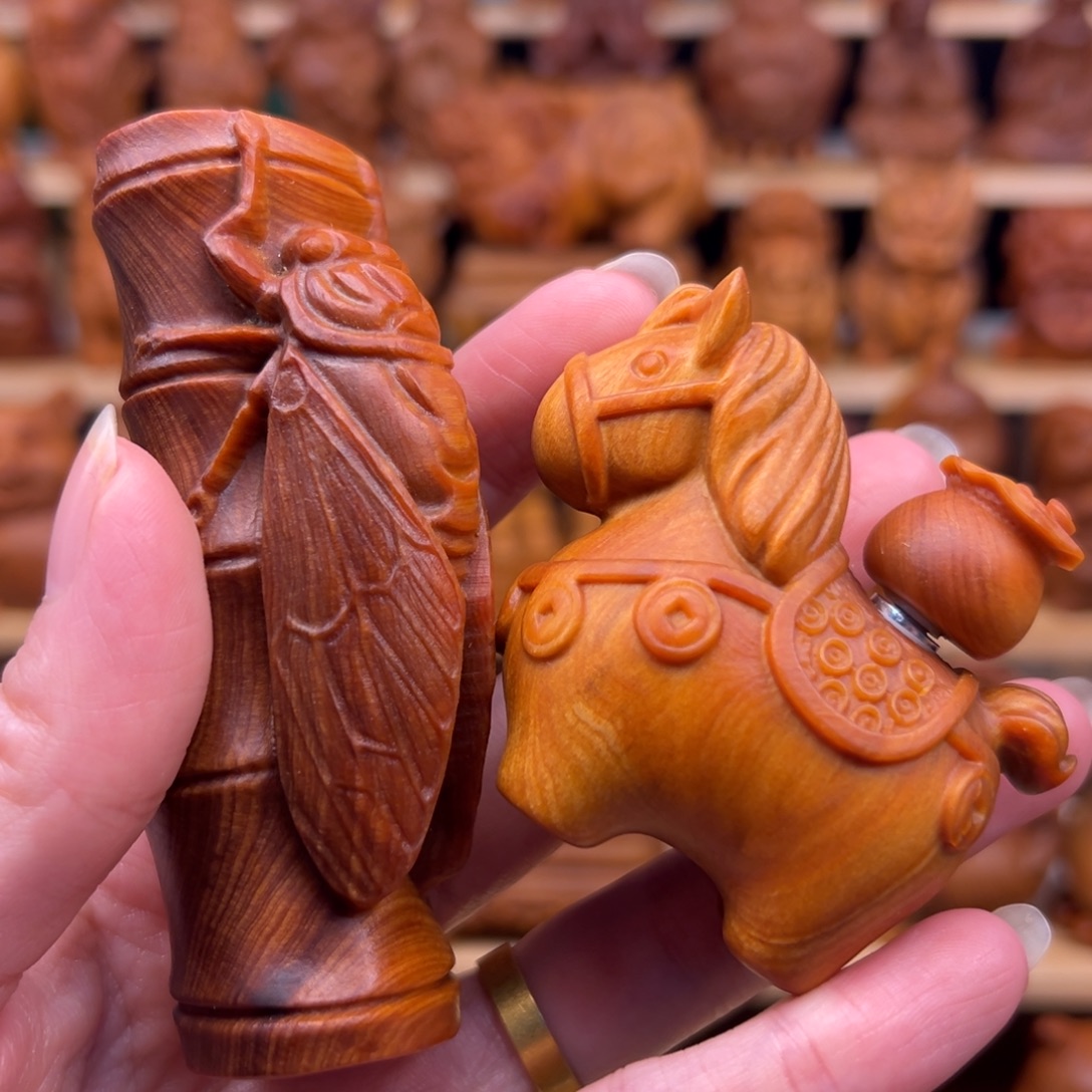 花***贵崖柏太行崖柏手把件