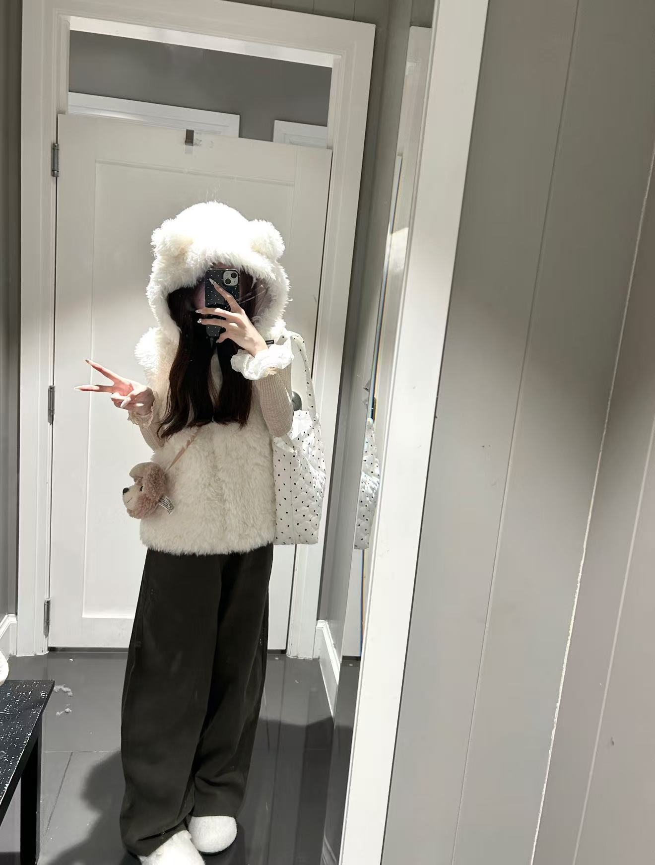 慵懒风外套女秋冬季短款宽松加厚一体休闲减龄上衣