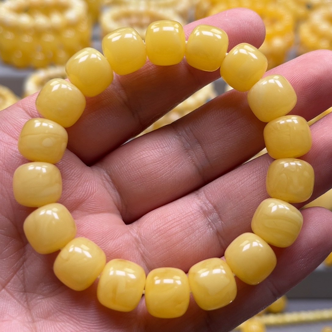 琥珀未镶嵌手链手串