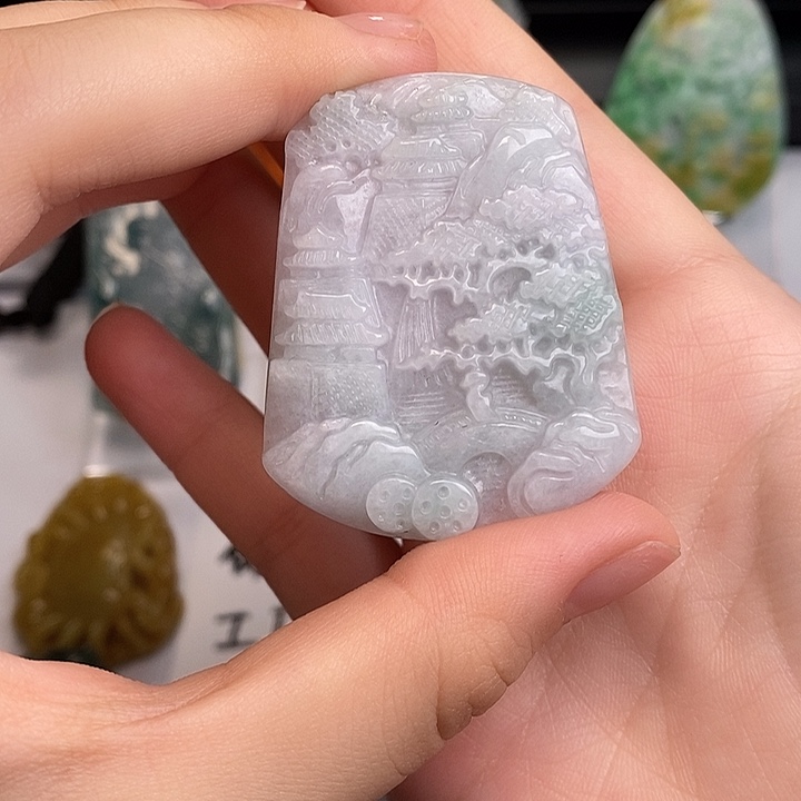 颈饰未镶嵌翡翠翡翠A货