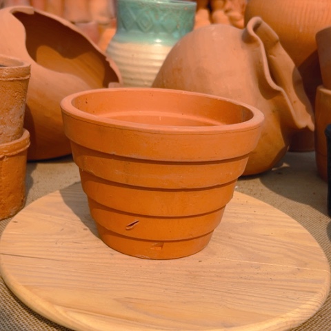 红陶口17高13微瑕星球