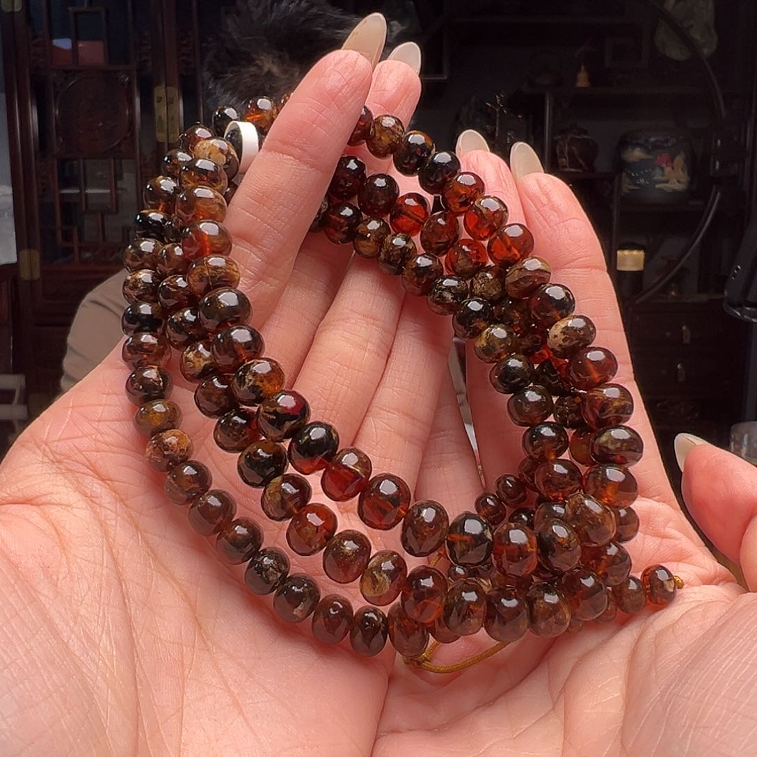 琥珀裸石未镶嵌抚顺琥珀20345。8mm