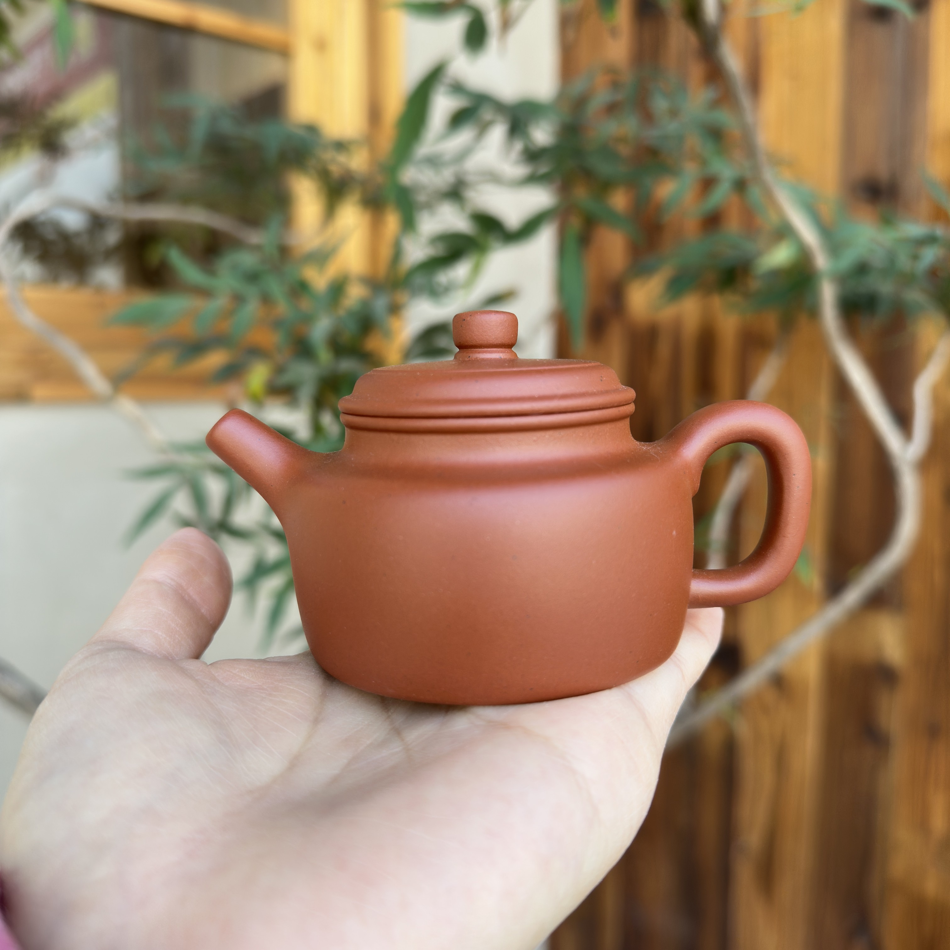 紫砂壶德钟120cc小煤窑朱泥