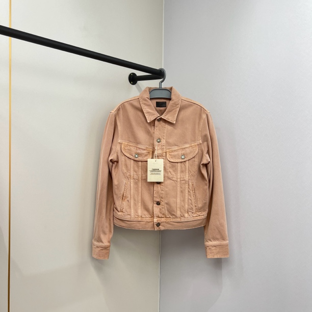 SAINT LAURENT/圣罗兰 1k084 99新 SS21 单排扣牛仔夹克外套 xs码