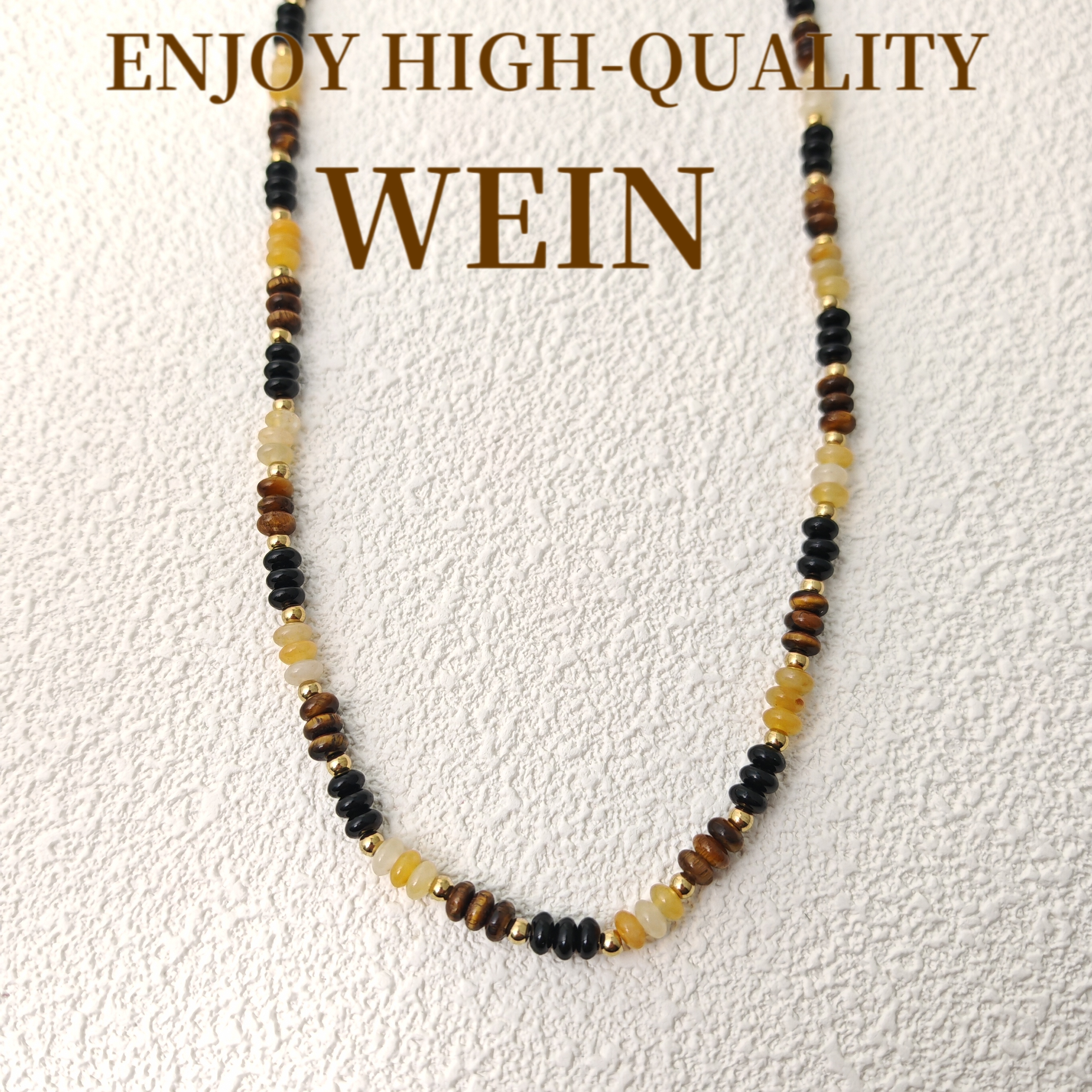 WEIN 钛钢项链 新年项链2025不掉色黄色时尚百搭气质手工精美优雅