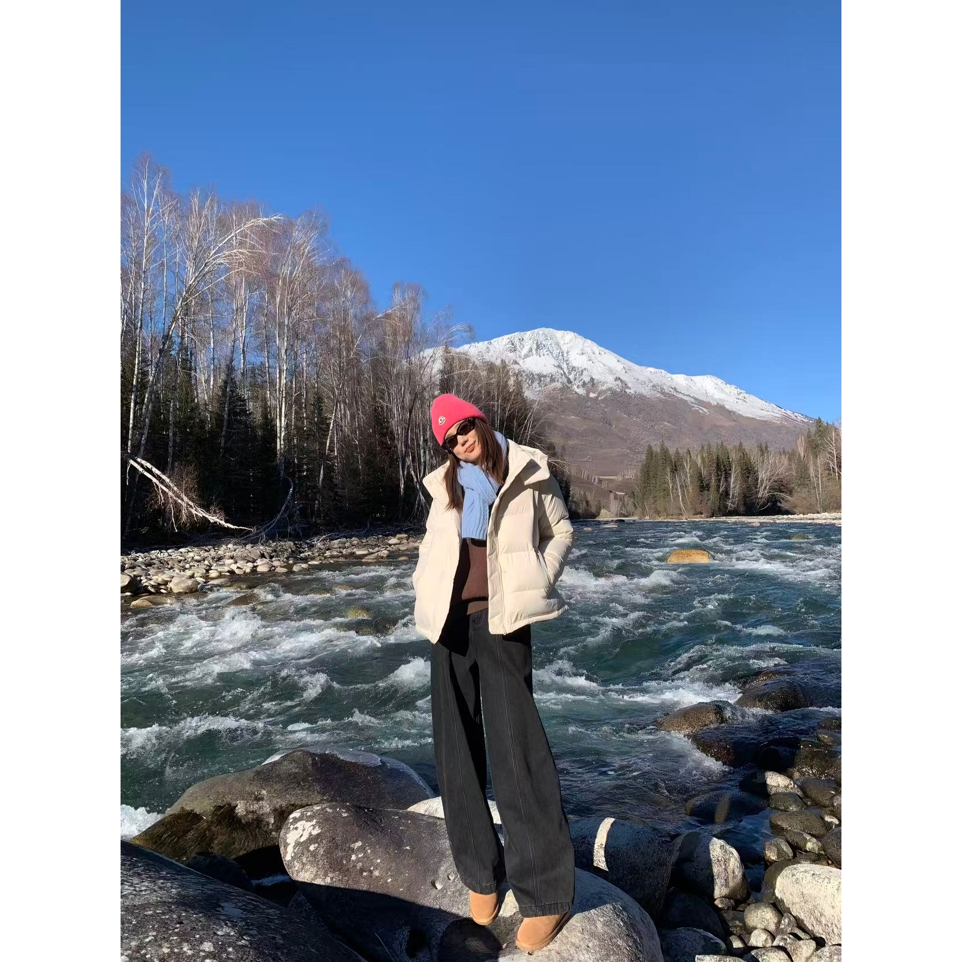 48H【气球牛仔裤】加长加绒加厚复古高腰宽松直筒阔腿气球裤25331