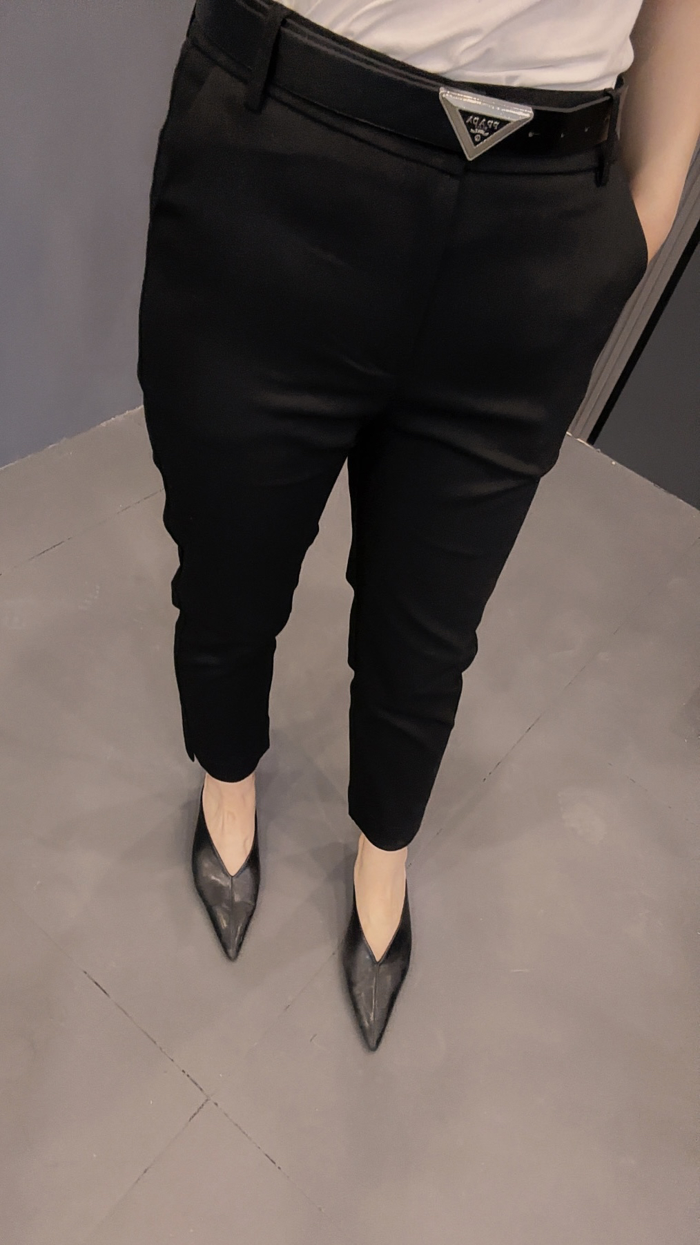 8895女款九分时尚气质百搭时装裤小黑裤欧韩韩范儿显瘦黑色秋季