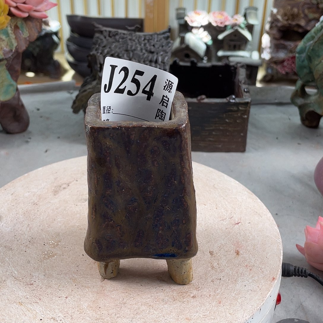 紫砂花盆景德镇陶瓷花盆254