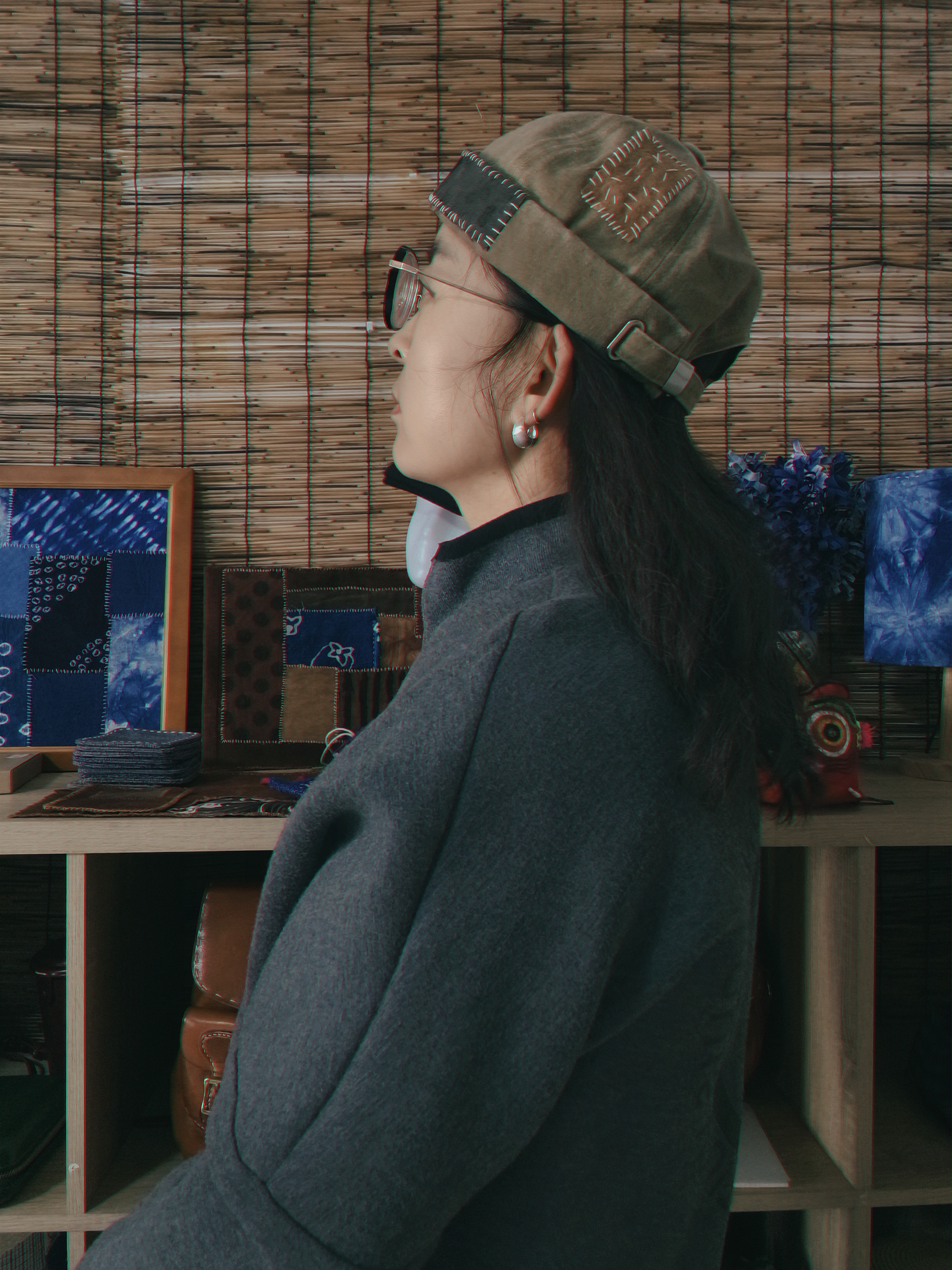 补丁瓜皮帽，地主帽。有调节扣，男女均可戴。