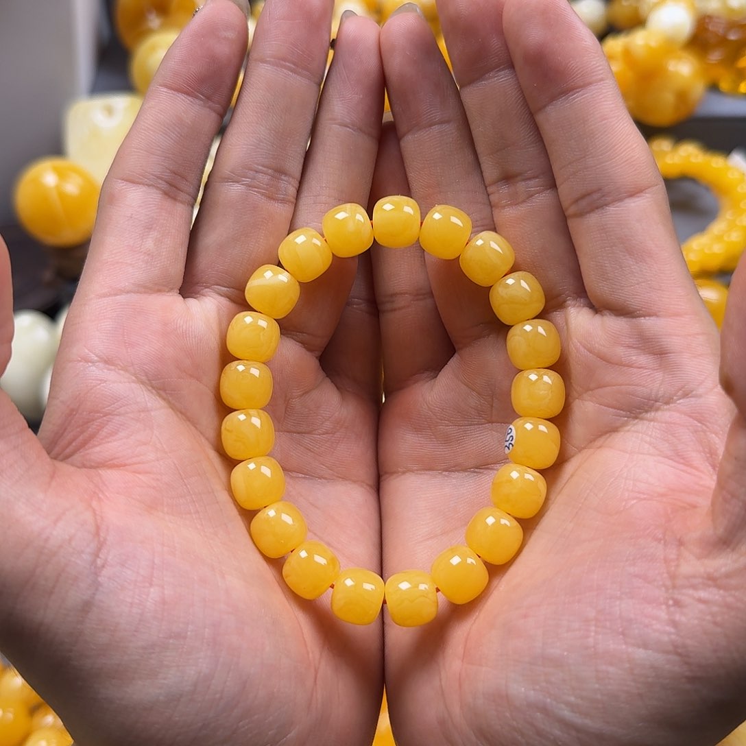 琥珀珠宝奇石未镶嵌同料老型11mm