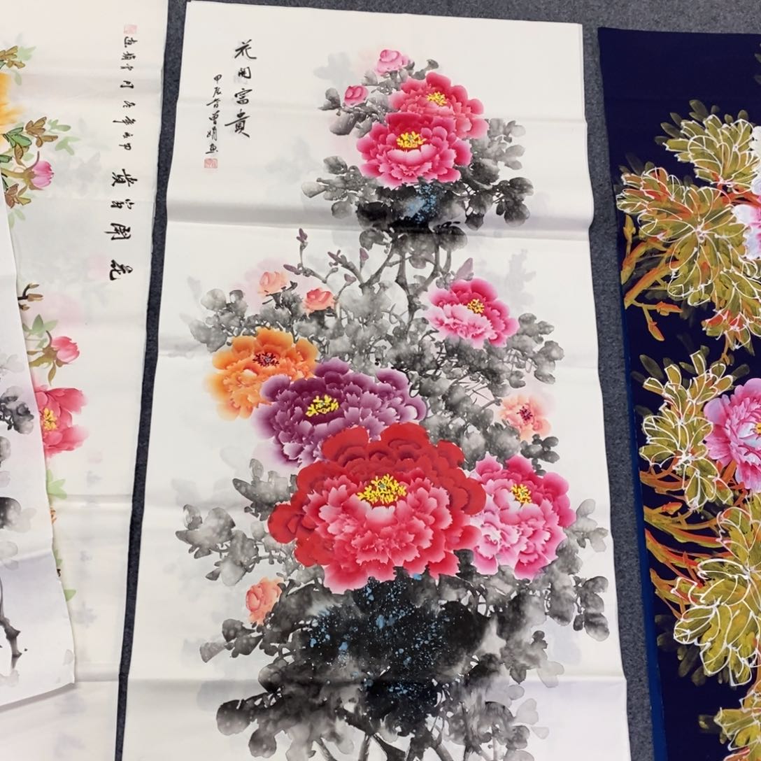 国画尺寸140✖️70四尺手绘