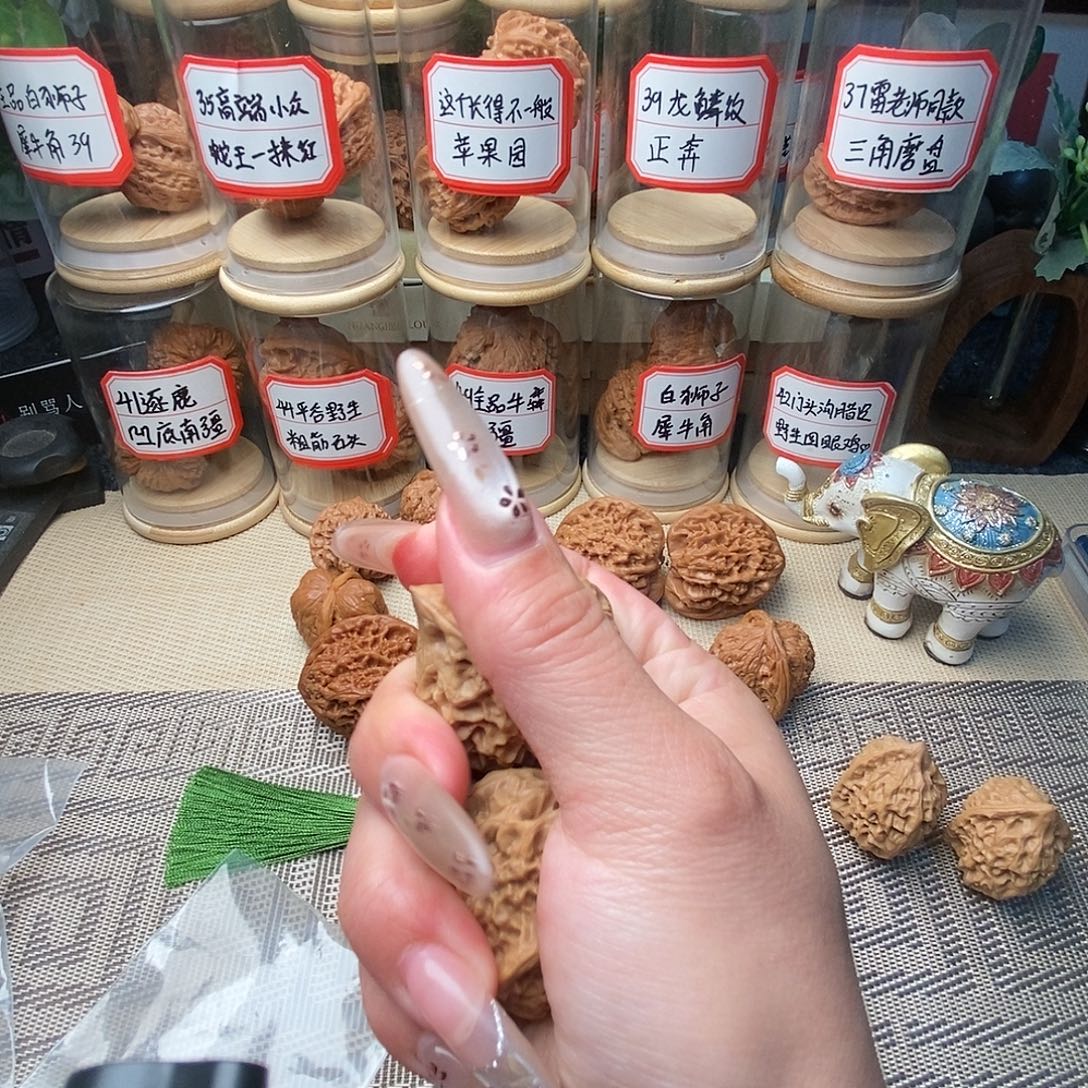 吃***去文玩核桃把件珊瑚鸡心……293