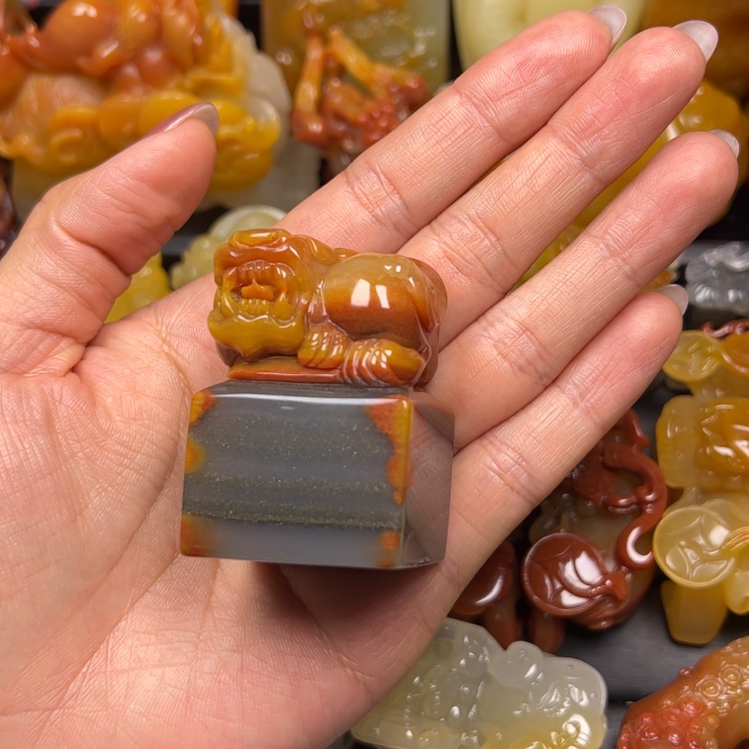 石英质玉（黄龙玉）未镶嵌颈饰