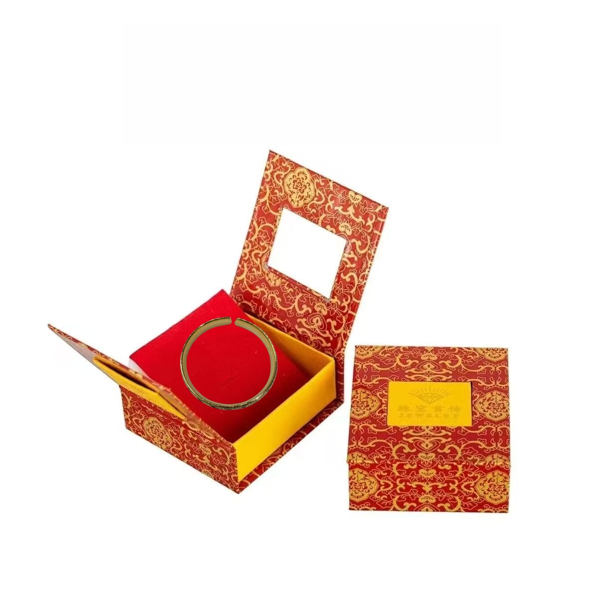 首饰盒/箱 首饰盒收纳盒中式光面古典手工手镯盒饰品盒复古