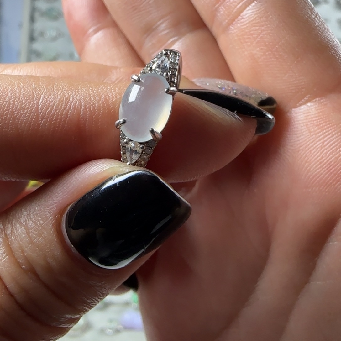 翡翠银S925镶嵌戒指