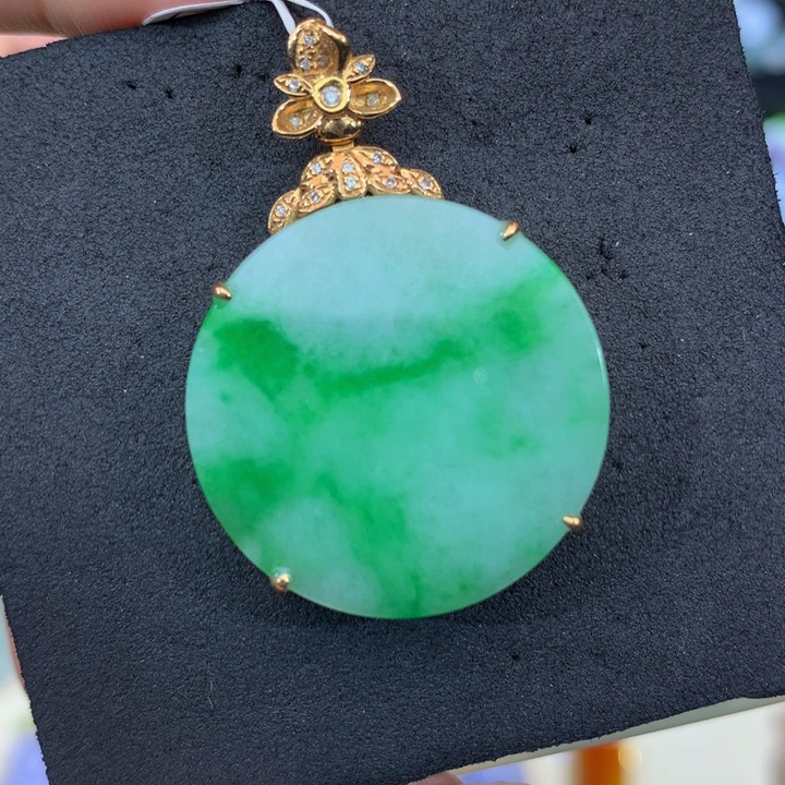 18K金镶嵌手链翡翠翡翠