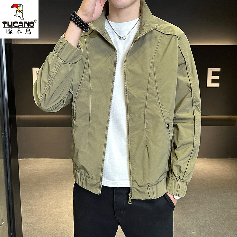 TUCANO/啄木鳥早秋上新外套男立领百搭工装宽松休闲潮流上衣夹克