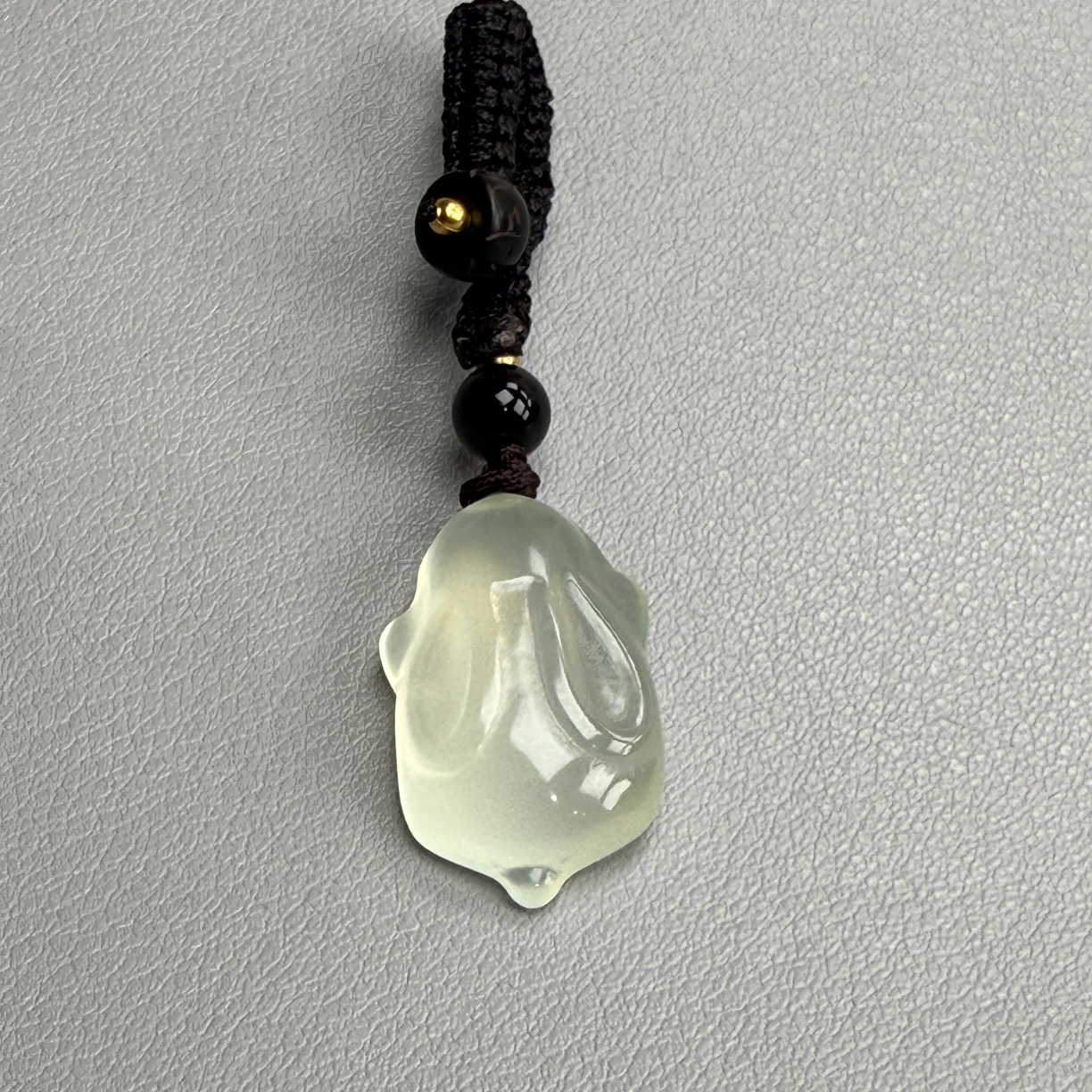 岫玉高冰本命年男女情侣玉兔钥匙扣 包挂在25x7