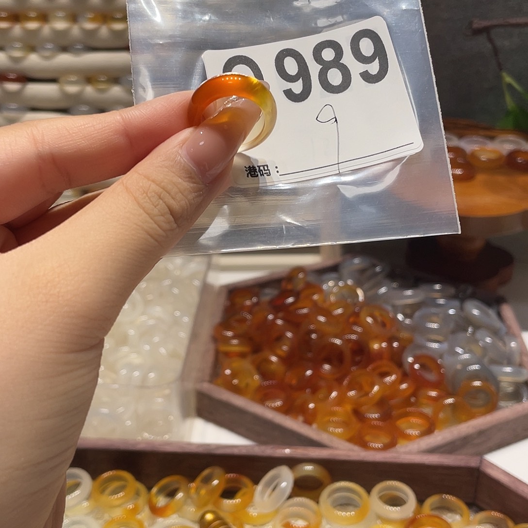 未镶嵌戒指玛瑙/玉髓989