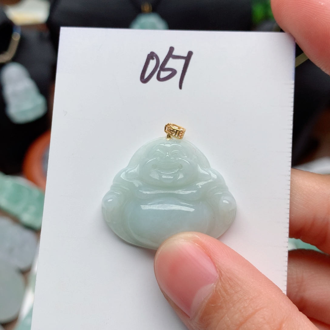 翡翠颈饰银S925镀金镶嵌吊坠