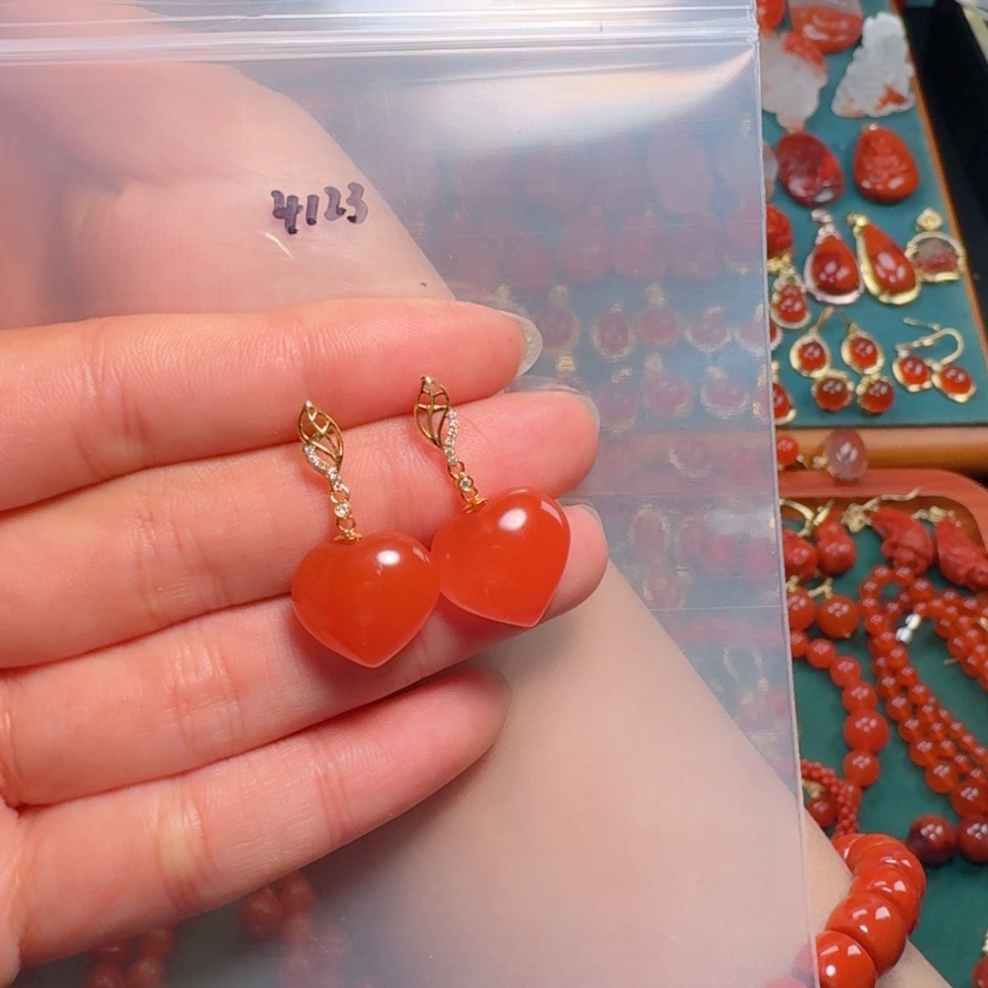 南红玛瑙南红18K金镶嵌