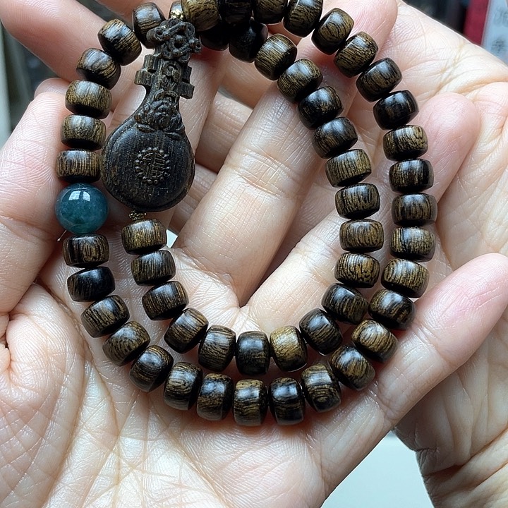 沉香手串迎*松越南富森红土沉