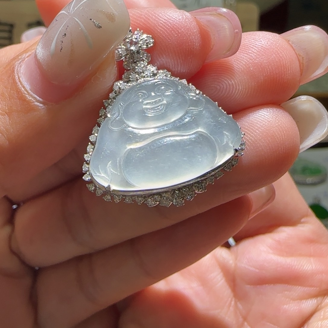 【闪购商品】翡翠颈饰18K金镶嵌缅甸