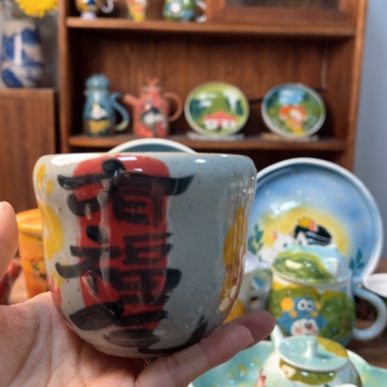 炉景德镇釉下手绘陶瓷 