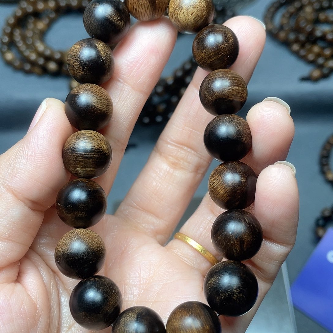 沉香手串梦*白棋瘤疤1.2