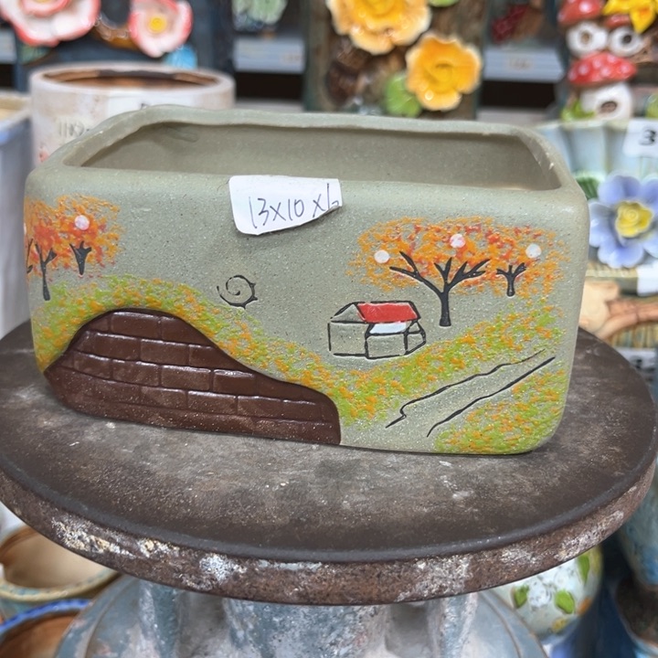 紫砂花盆粗陶材质多肉花盆