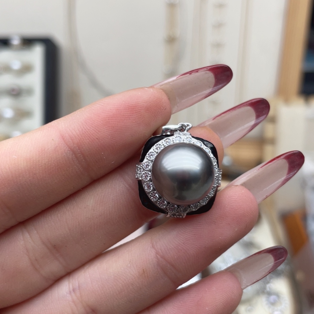 海水珍珠银S925镶嵌颈饰S99