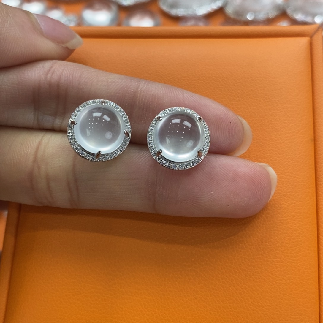 石英质玉吊坠(不含链)银S925镶嵌