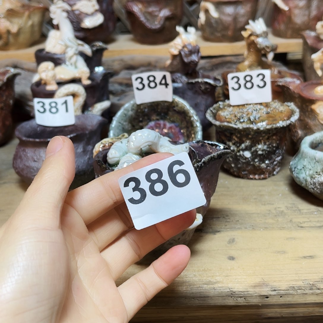 杯淡**香柴烧粗陶手捏宝瓶