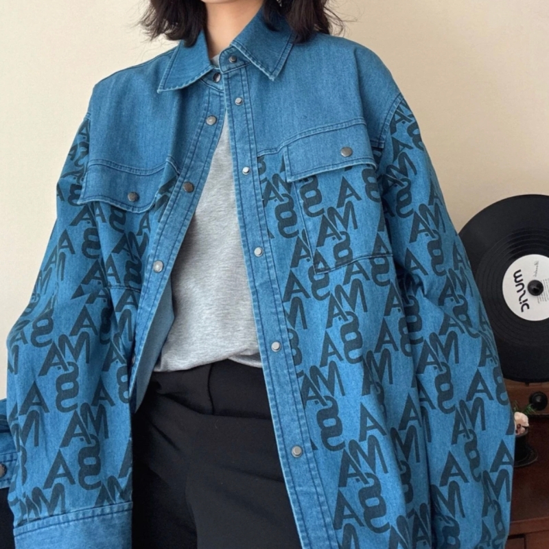 AMASS/阿玛施阿玛施青春速记百搭宽松牛仔衬衫5300971