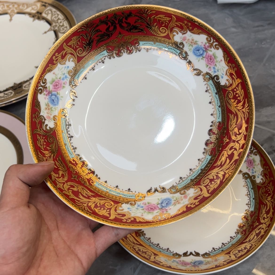 【闪购商品】瓷片8寸深菜盘两个一单打包价