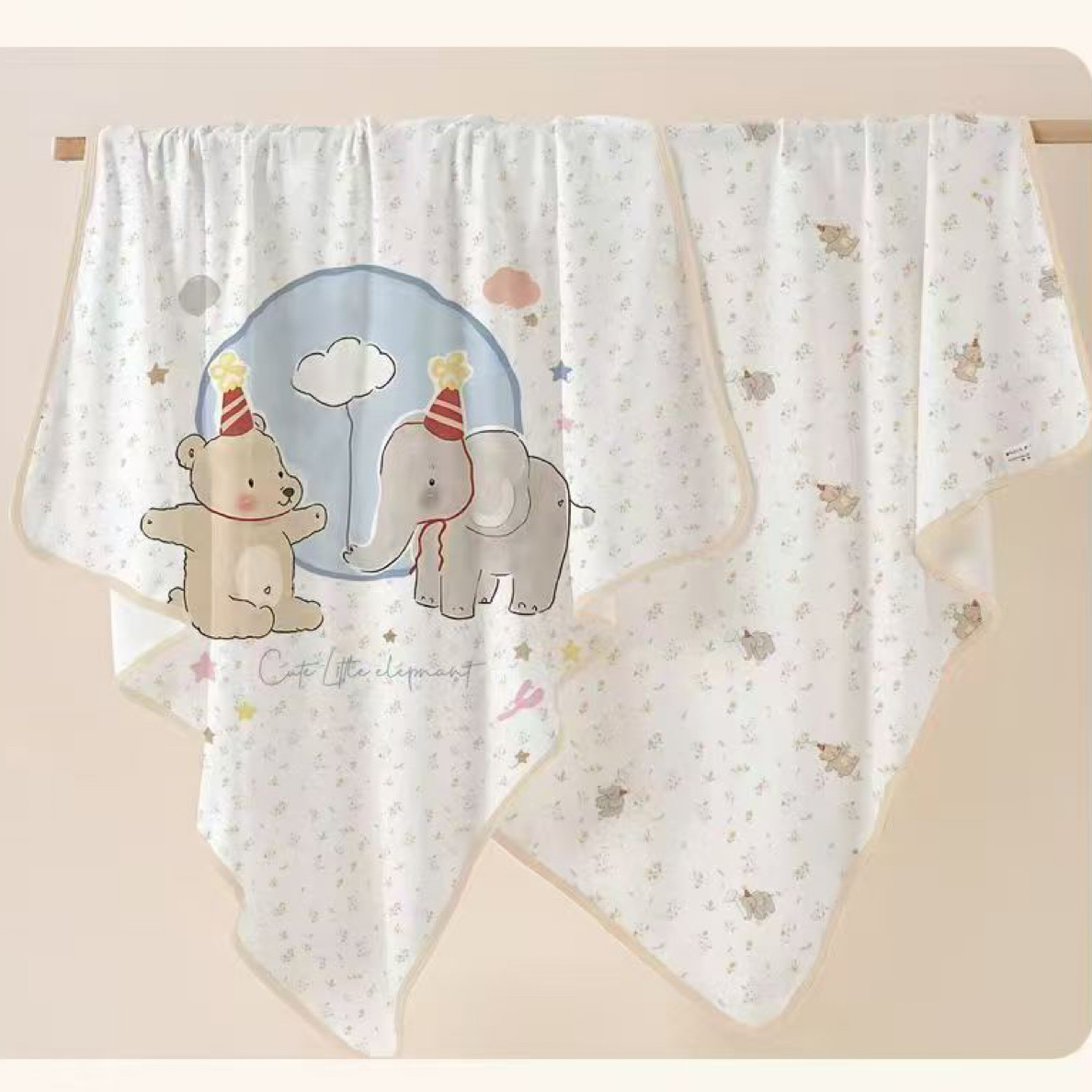 【贝瑞拉】 单层包单印花婴幼儿婴儿新生儿包巾包单贴身防惊跳产房