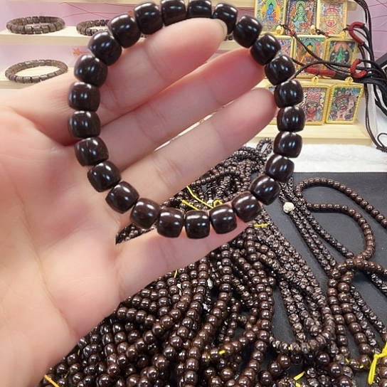 宁***峰手串/手链非洲檀香印尼原生态精工椰蒂8正圆108长串