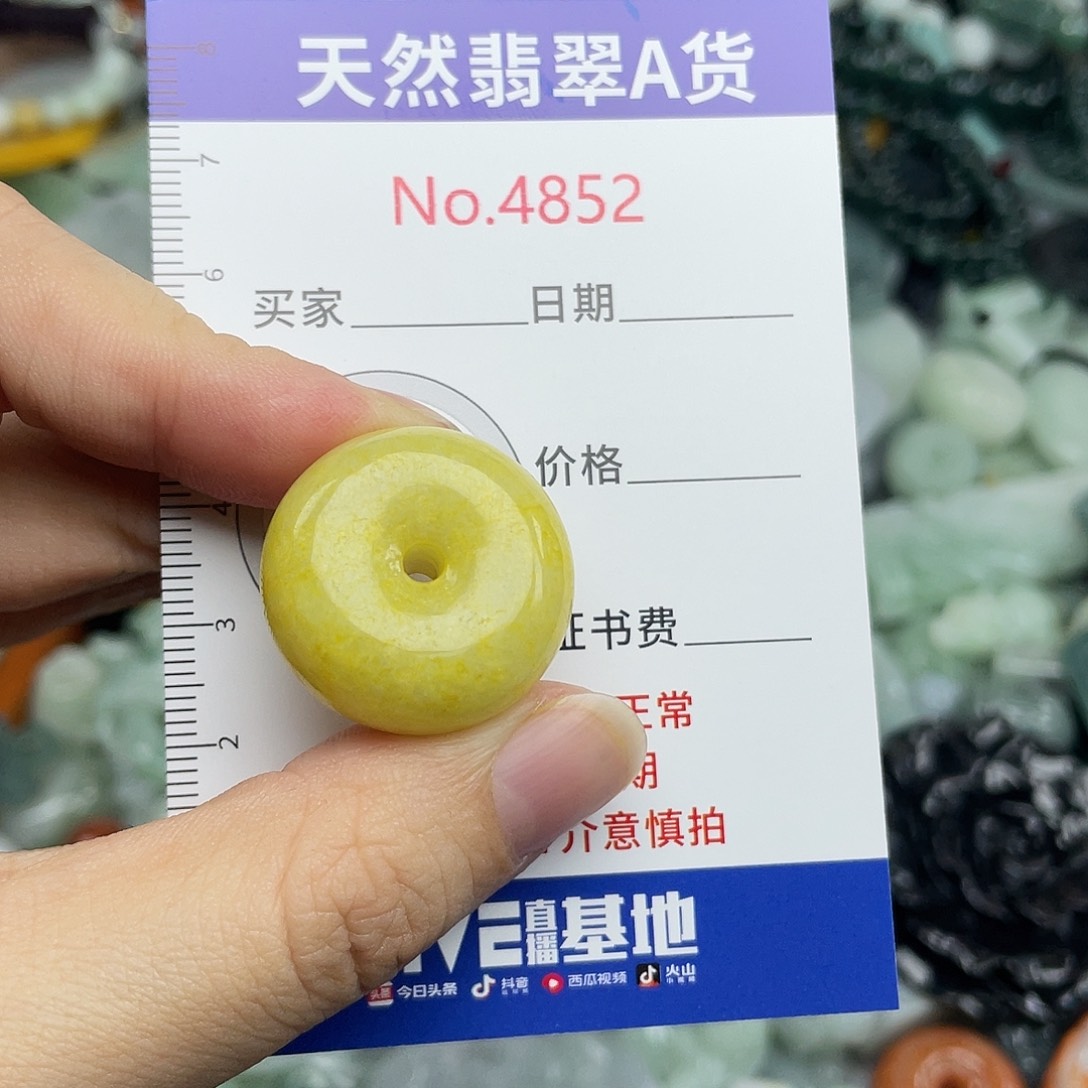 翡翠未镶嵌挂件4852