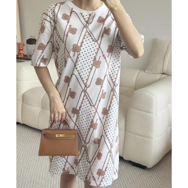 妃鱼/爱马仕/100 %棉/连衣裙/95新/凡0528