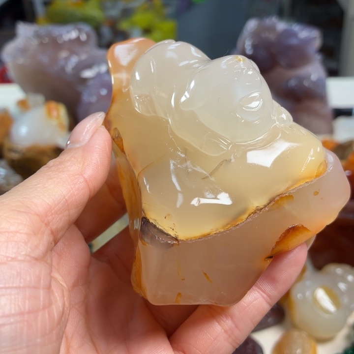 玛瑙/玉髓未镶嵌吊坠(不含链)