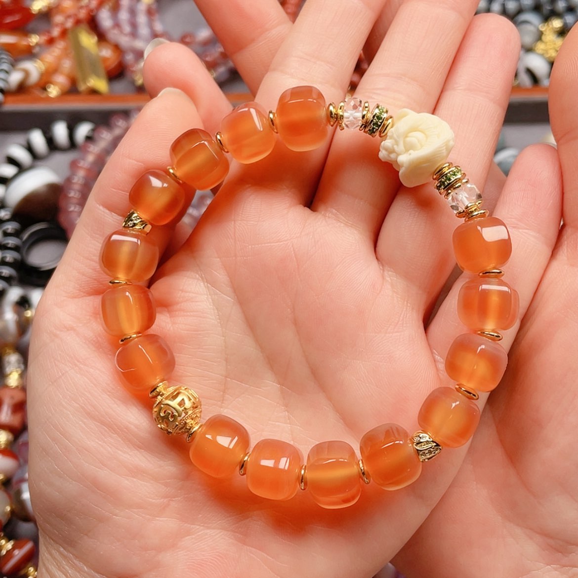 【闪购商品】玛瑙/玉髓合金珠宝半成品龙