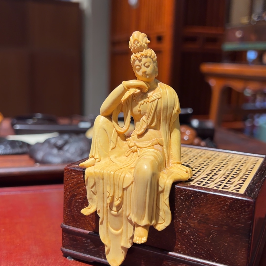 乌木类成套家具黄杨木自在观音