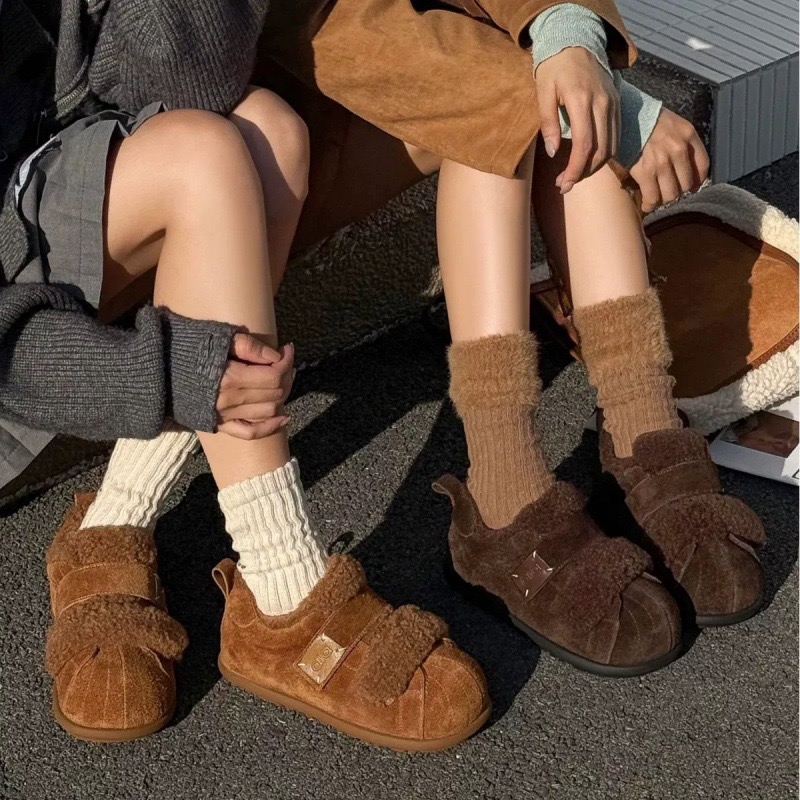 真皮厚底增高雪地靴女2025冬季新款百搭加绒加厚中帮东北棉鞋靴子