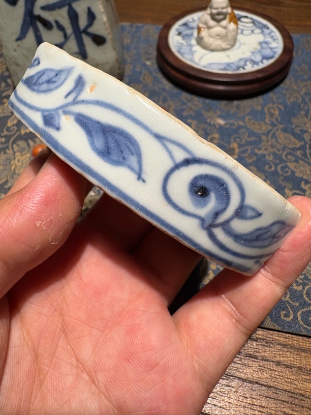 M青花缠枝纹瓷片标本顺丰包邮