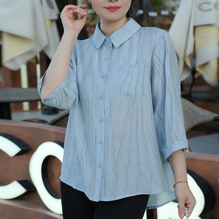 夏季短袖衬衫女士2025新款宽松显瘦开衫上衣时尚百搭薄款小衫洋气