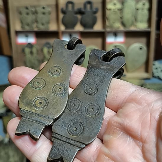 *****硅胶拉手一对，包浆自然