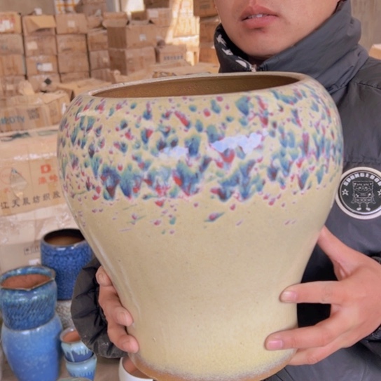 紫砂花盆高28口20————-