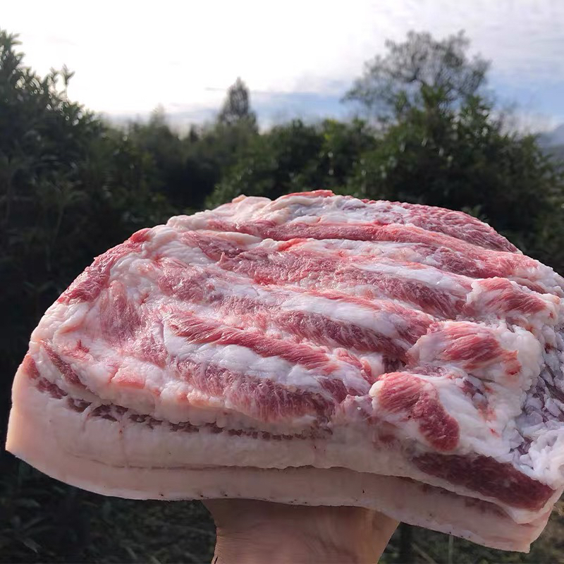 五花农家黑毛猪带皮五花肉顺丰包邮现杀急冻锁鲜
