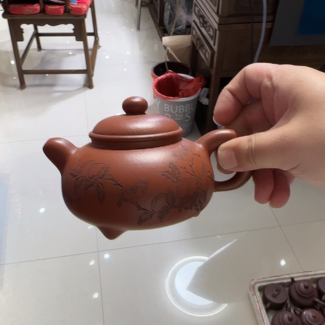 紫砂茶壶喜上眉梢
