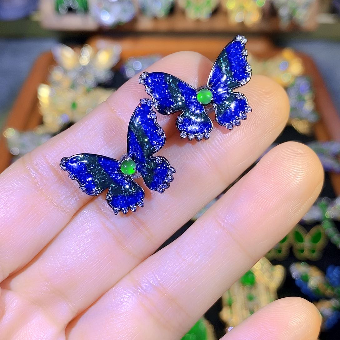 吊坠(不含链)银S925镶嵌翡翠